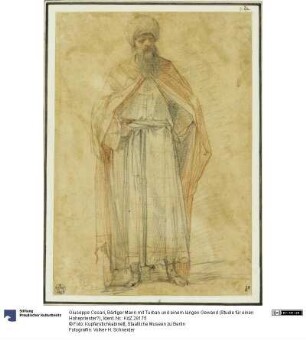 Bärtiger Mann mit Turban und einem langen Gewand (Studie für einen Hohepriester?)