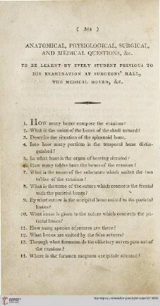 Anatomical, physiological, surgical, and meical questions, &cc.