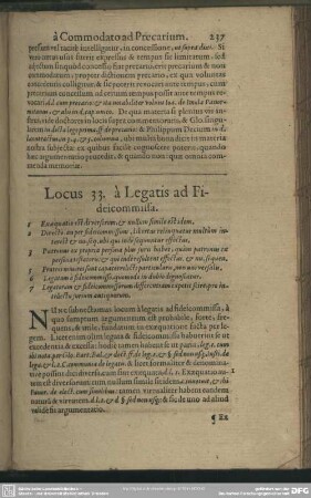 Locus 33. à Legatis ad Fideicommissa
