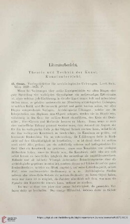 Literaturbericht