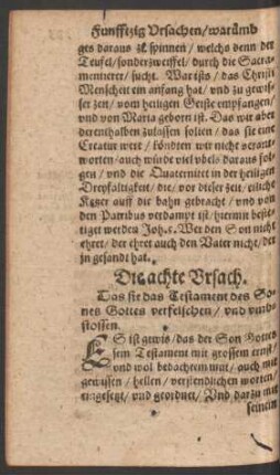 Die achte Ursach.