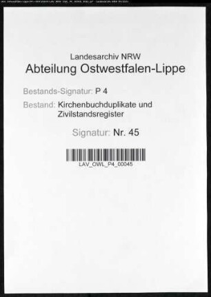 Zivilstandsregister der Munizipalität Castrop (H 1811). (Gemeinde: Castrop)