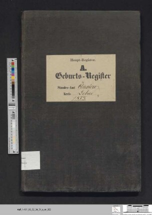 Geburtsregister Kliestow 1875