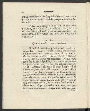 §. VI. Quibus modis renes tumescant