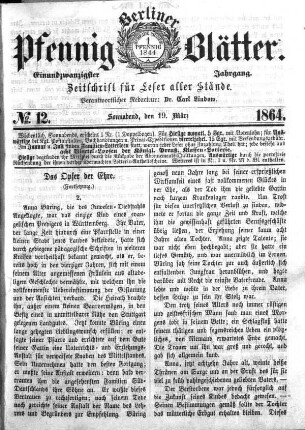 No. 12, Sonnabend, den 19. März 1866