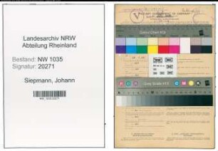 Entnazifizierung Johann Siepmann , geb. 09.03.1903 (Bergmann)