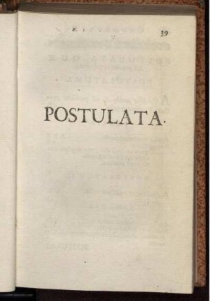 Postulata.