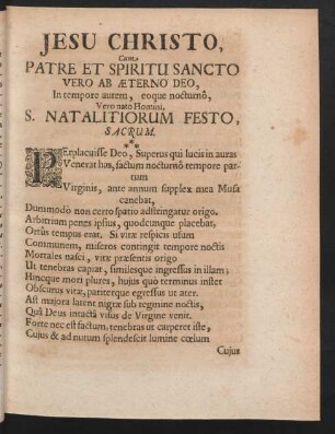Jesu Christo, Cum Patre Et Spiritu Sancto Vero Ab Aeterno Deo ...