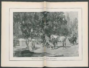 Cita de caza. [Cuadro] : Composición de F. Domingo. (Escuela española].