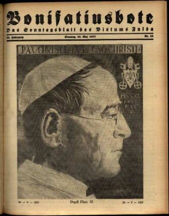 Ausgabe vom Sonntag, den 30. Mai 1937.