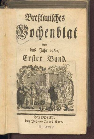 1.1760: Breßlauisches Wochenblat, 1.1760