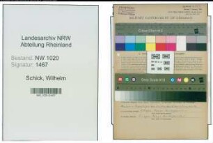 Entnazifizierung Wilhelm Schick , geb. 05.05.1887 (Schlosser)