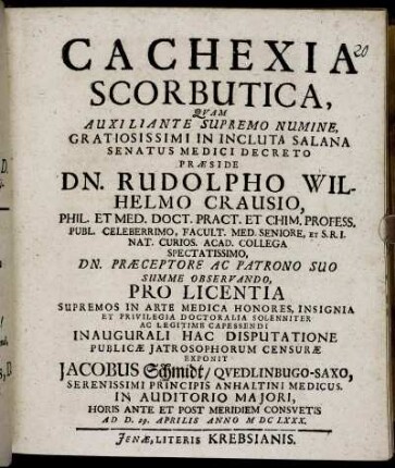 Cachexia Scorbutica
