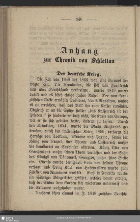 Anhang zur Chronik von Schlettau