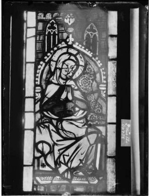 Karlsruhe Schloss - Badisches Landesmuseum Glasmalerei Madonna