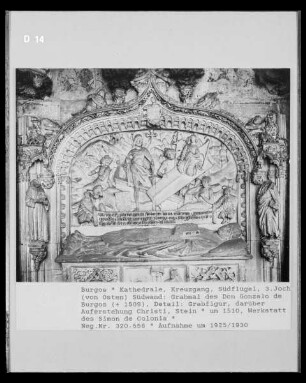 Grabmal des Don Gonzalo de Burgos, gestorben 1509