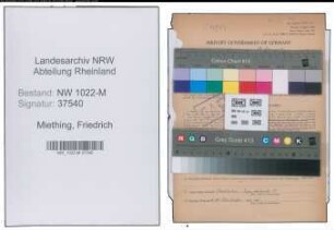 Entnazifizierung Friedrich Miething , geb. 05.10.1902 (Notar)