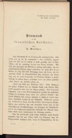 Bismarck in der französischen Karikatur.