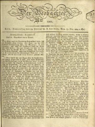 L' observateur. 1800-1810