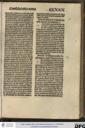 [T]ricesimumoctavum bellum inter Sarracenos et Christianos accidit anno domini octingentesimodecimonono.