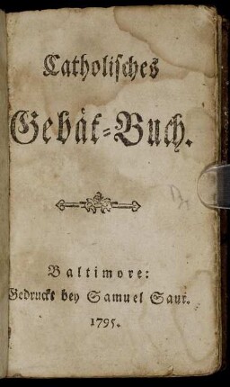 Catholisches Gebät-Buch.