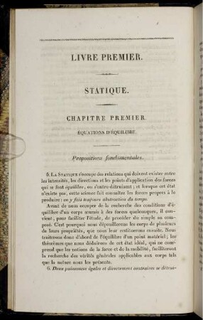 Livre Premier. Statique.