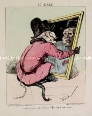 Le Singe - Karikatur auf Napoleon III. als Affe