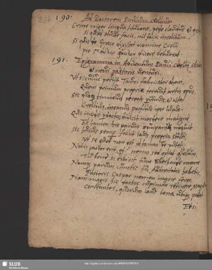 Nr.190-201. Verse u.a.
