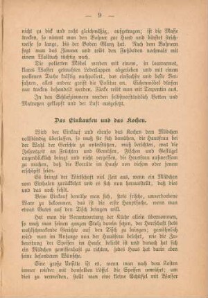 Das Einkaufen und das Kochen