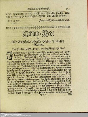 Schluß-Rede