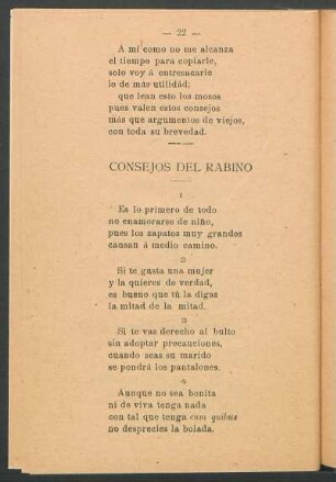 Consejos del rabino