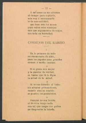 Consejos del rabino