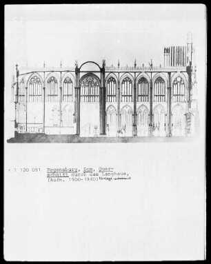Regensburg, Domkirche Sankt Peter, Längsschnitt