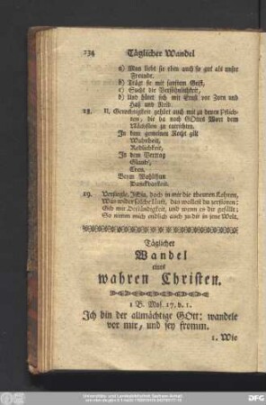 Täglicher Wandel eines Christen.