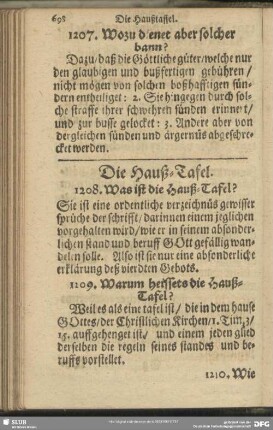 Die Hauß-Tafel