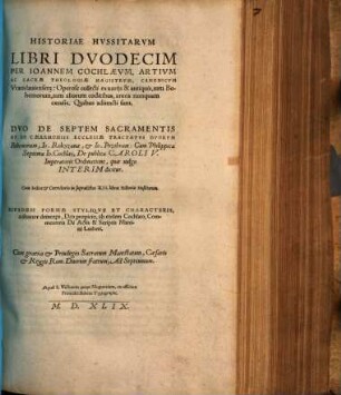 Historiae Hvssitarvm libri dvodecim