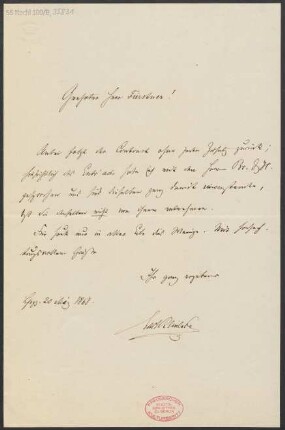 Brief an Adolph Fürstner : 20.05.1868