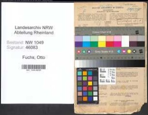 Entnazifizierung Otto Fuchs , geb. 14.01.1897 (Versicherungsvertreter)
