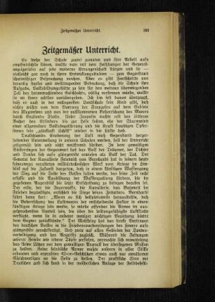 Zeitgemäßer Unterricht