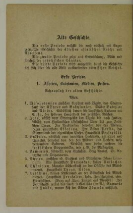 Erste Periode. Assyrien, Babylonien, Medien, Persien