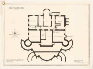Villa von Benkö, Budapest: Vorentwurf Grundriss UG 1:100