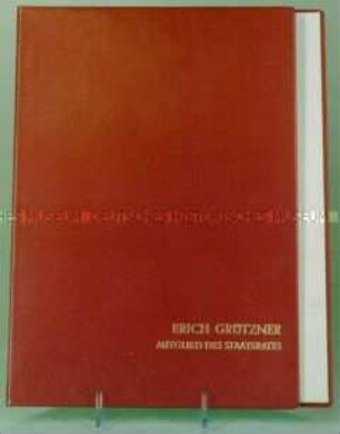 Protokollmappe des Staatsratsmitgliedes Erich Grützner