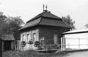 Lohsa-Weißkollm. Ehem. Elektrizitätswerk anstelle einer Schneidemühle, der wiederum eine Mahlmühle vorangegangen war