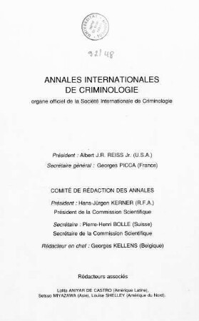 Annales internationales de criminologie