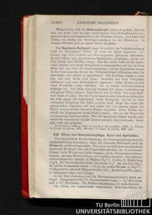 XII. Klima und Gesundheitspflege. Ärzte und Apotheken.