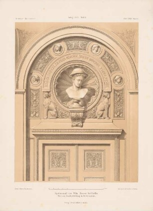 Villa Ravené, Berlin: Innenansicht Details Speisesaal (aus: Architektonisches Skizzenbuch, H. 85/3, 1867)