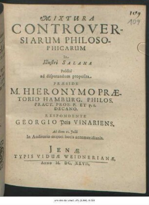 Mixtura Controversiarum Philosophicarum