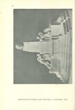 Entwurf zu einem Liszt-Denkmal in Weimar. 1900