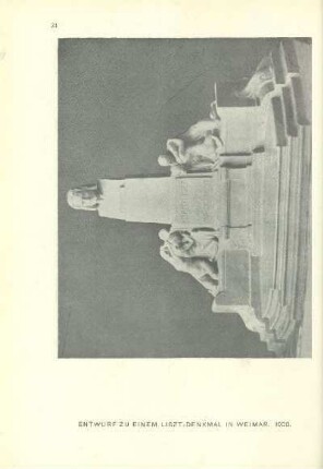 Entwurf zu einem Liszt-Denkmal in Weimar. 1900