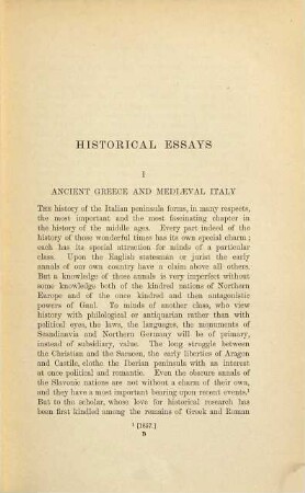 Historical Essays, 2